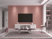 Samoljepljiva 3D dekoracija za zid u staro ružičastom baršunu